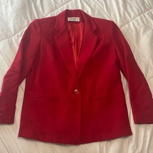 Red felt suit jacket